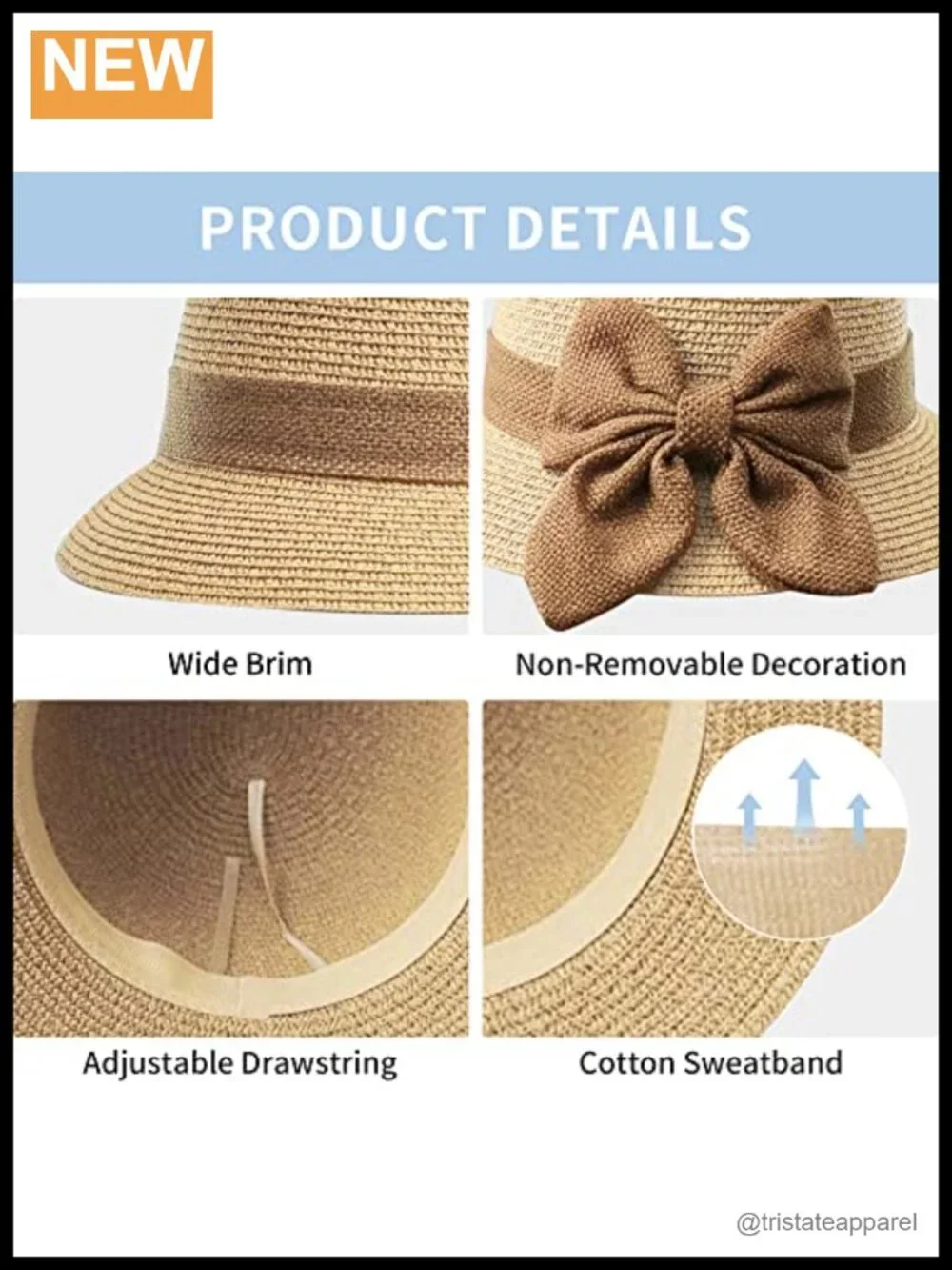 Women's Raffia Straw Cloche Sun Hat Packable Adjustable Beach Vacation